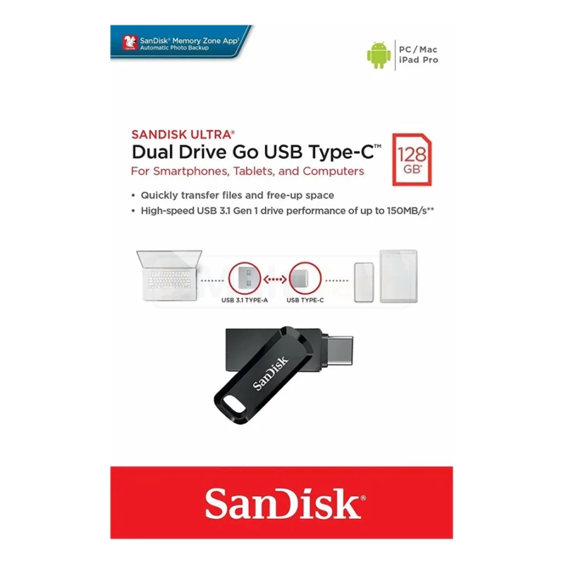 SanDisk Ultra Dual Drive Go USB Type-C 128GB