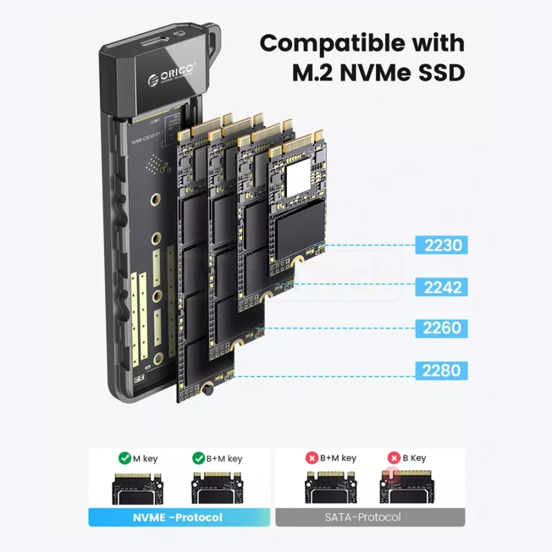 Enclosure ORICO SSD M.2 NVMe