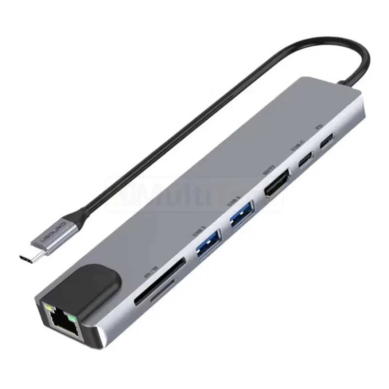 Hub Tipo-C 8-en-1 para MacBook y laptop