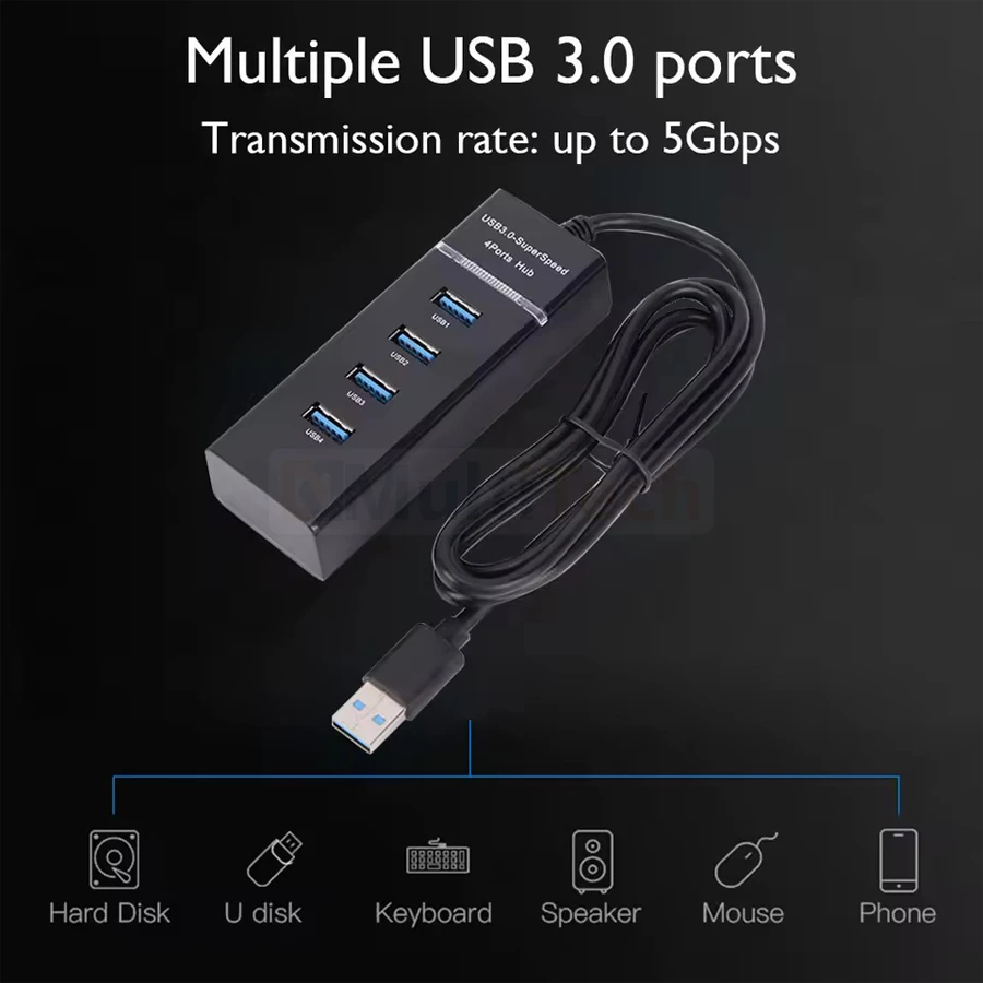 HUB USB de 4 puertos USB 3.0